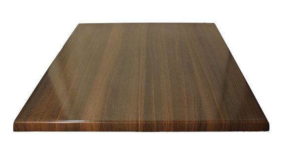 Cubierta Cuadrada Roble Oscuro para Mesa de Restaurante