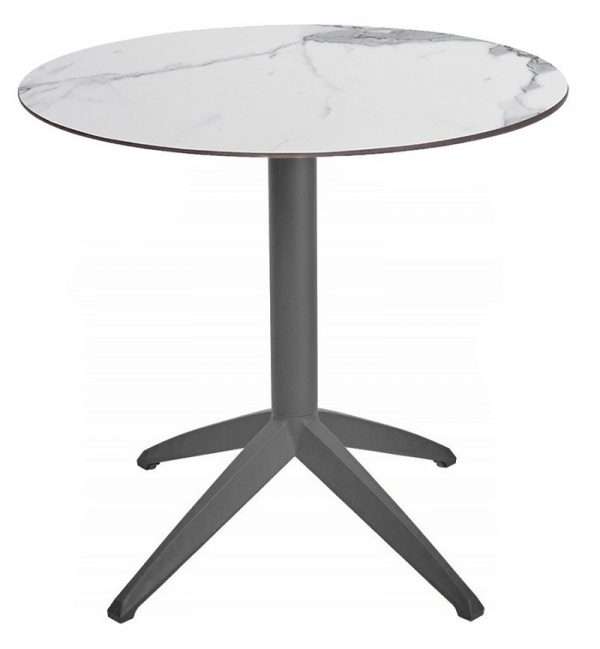 Mesa Quatro Fix Redonda para Cafetería, Restaurante o Terraza