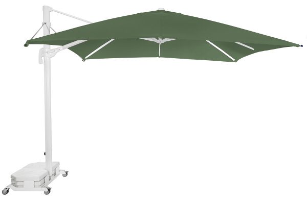 Parasol FLEXO con Poste Blanco para Zona de Piscina, Terraza o Playa